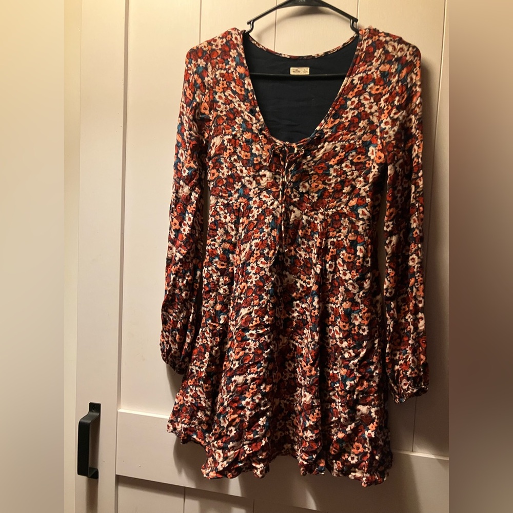 Hollister Floral Mini Dress - Red and White